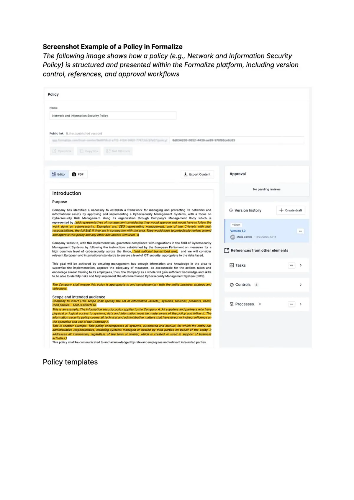 Policy Controls Preview Page 2
