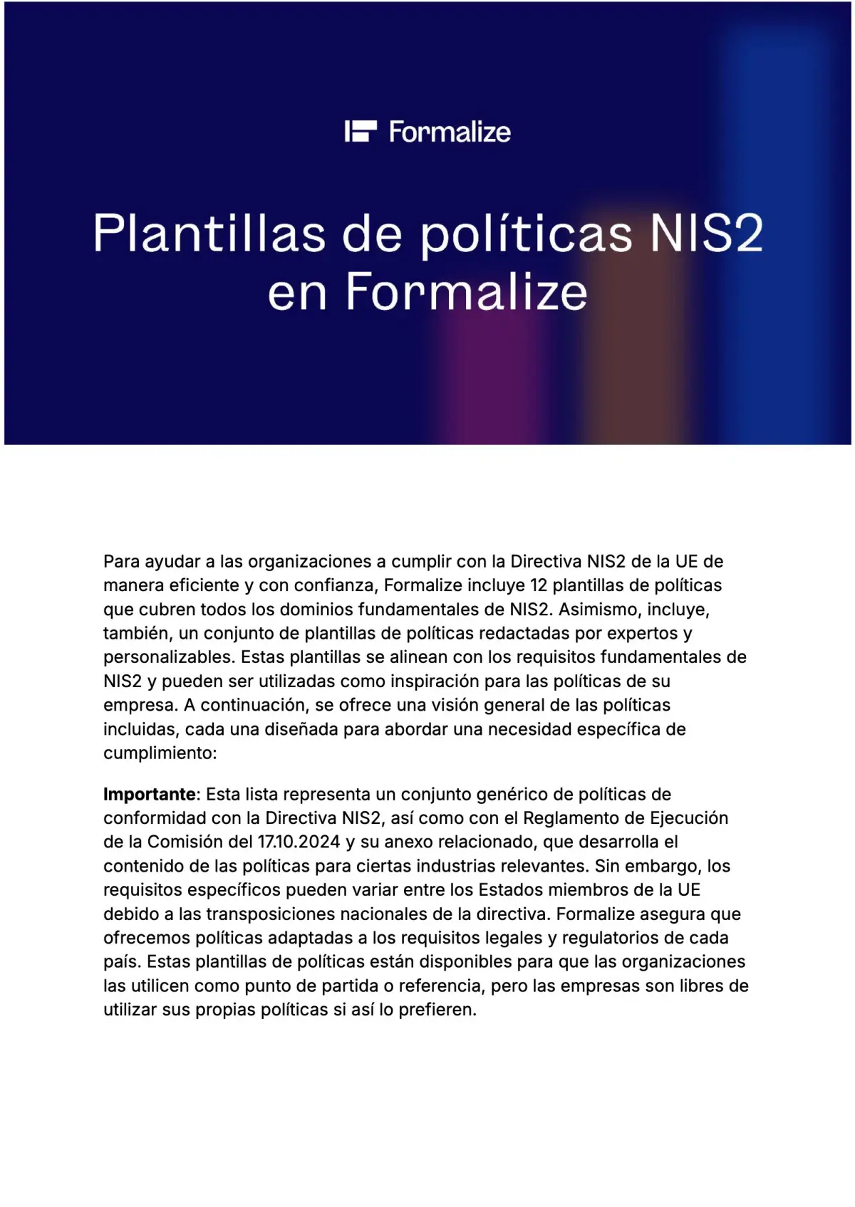 Policy Controls Preview Page 1