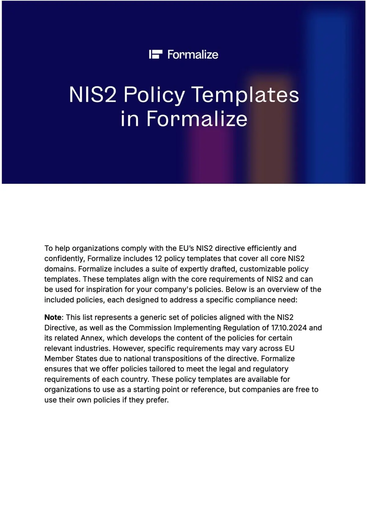 Policy Controls Preview Page 1